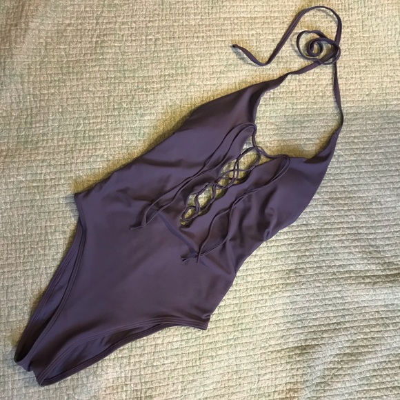 Aerie Lace up One Piece Swimsuit - Sz Small - Picture 2 of 5